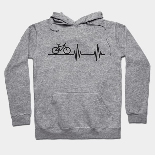 Bike Heart Beat Hoodie by Diskarteh